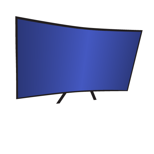 Televizor smart cu ecran curbat